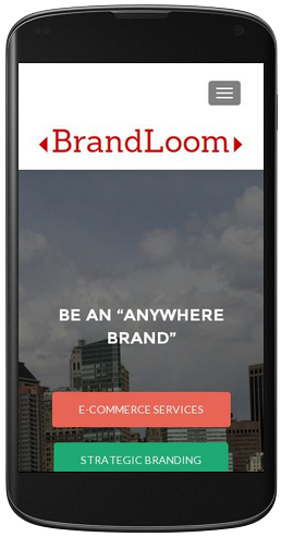 BrandLoom Consulting: Optimised Website on a Mobile Screen