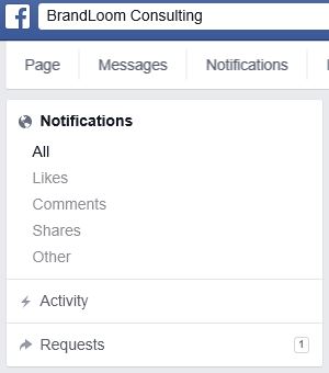 Notification Section on Facebook Top Menu Bar