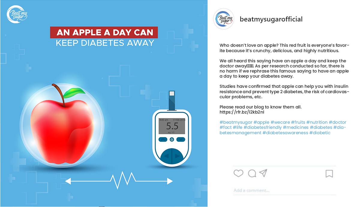 Apple for diabetes creative