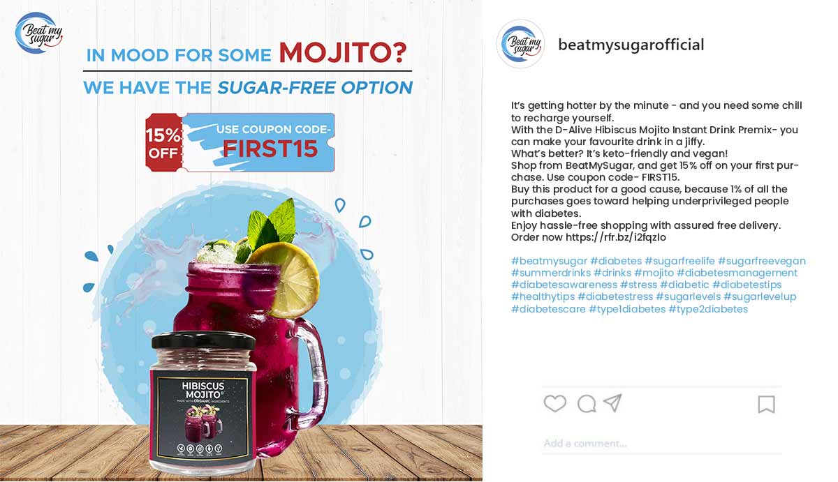 Mojito for diabetes creative