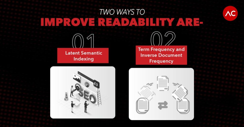 Two ways to improve readability-Improving readability has a direct impact on user engagement metrics