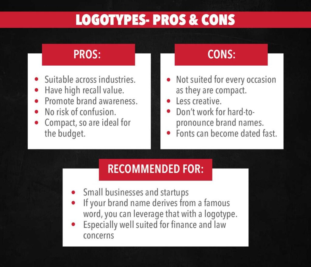 Pros and Cons of Logotype Logo