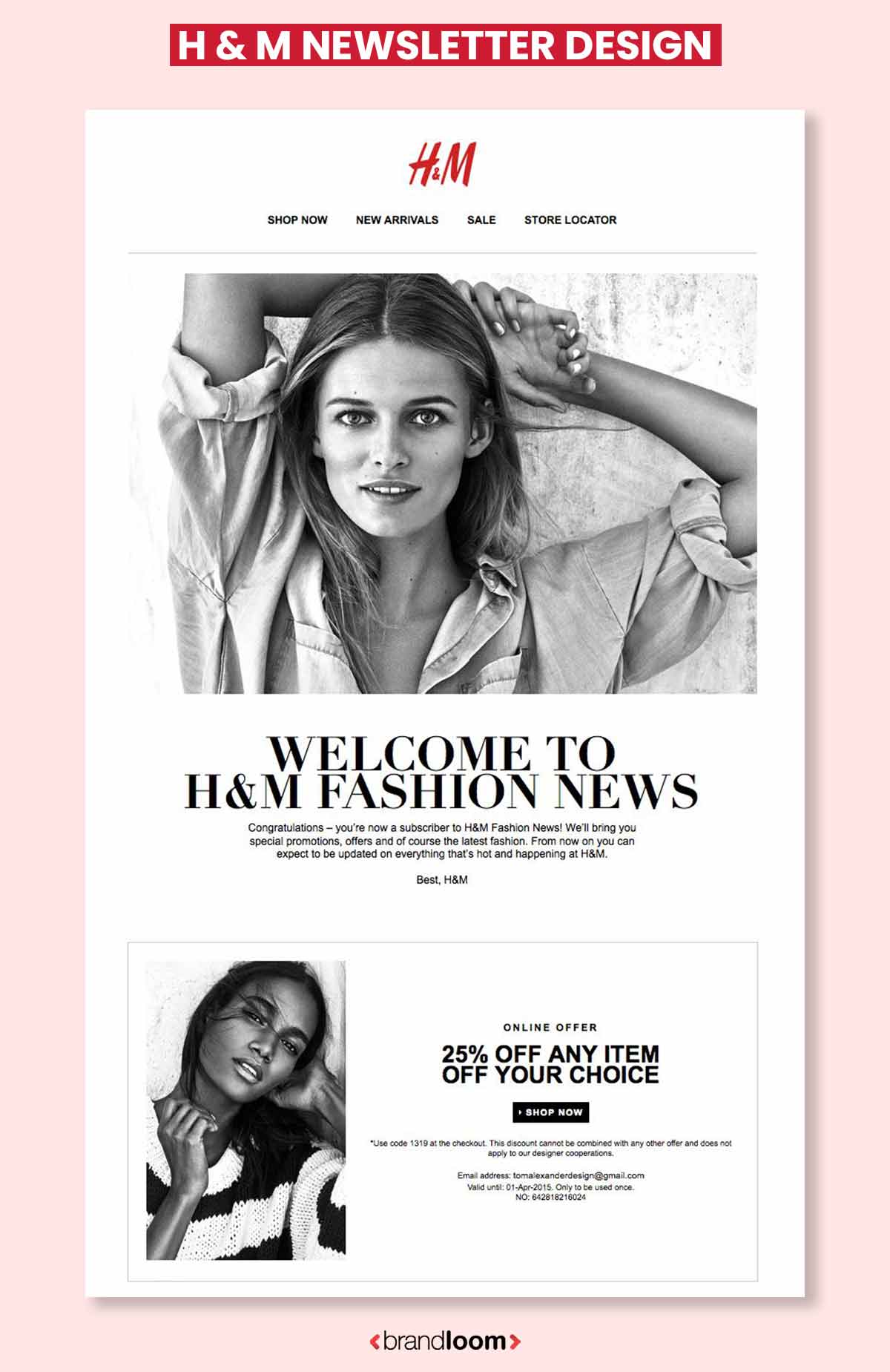 H & M - Clothing Newsletter Design