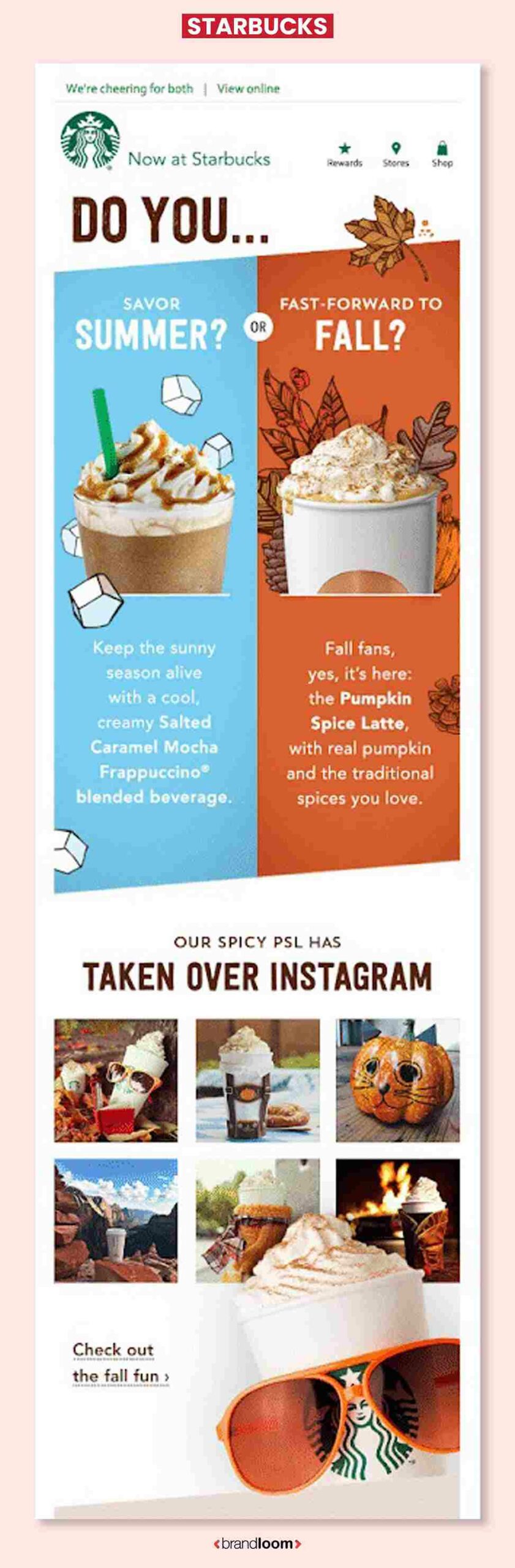 Starbucks - Beverage Newsletter Design