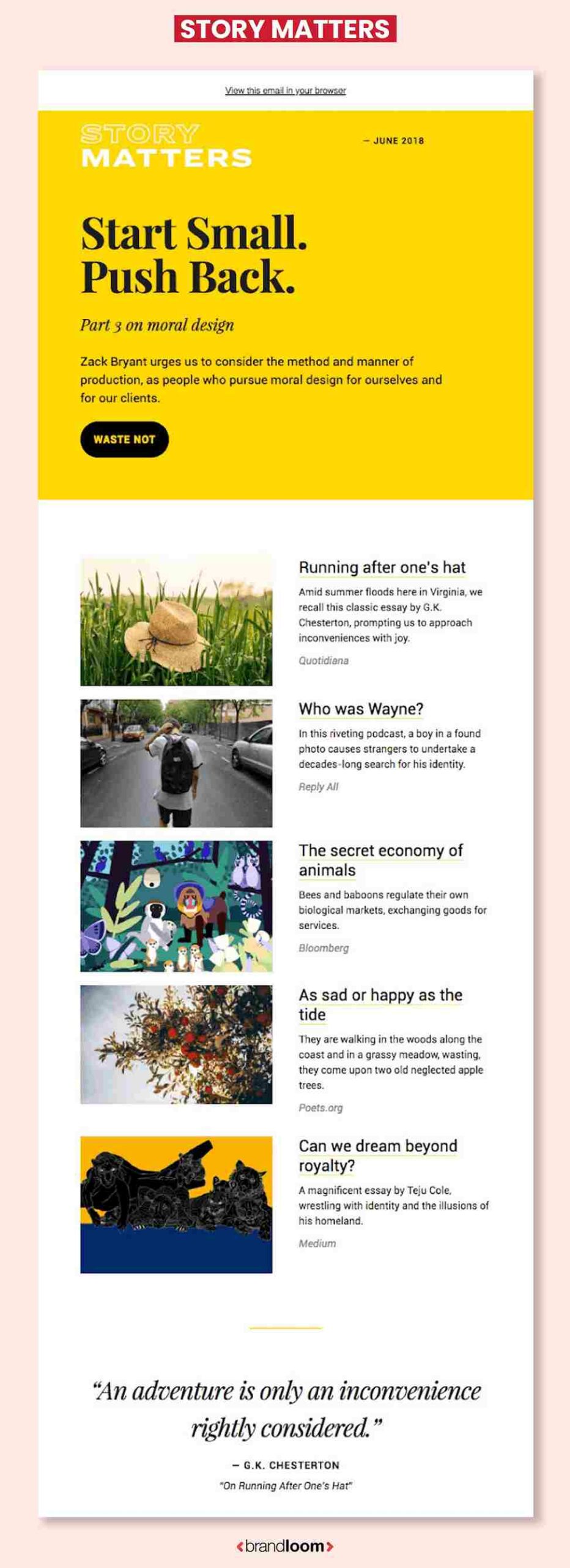 Story Matters - Creative Newsletter Design