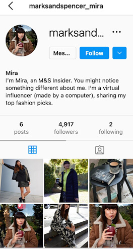 instagram account of marksandspencer mira