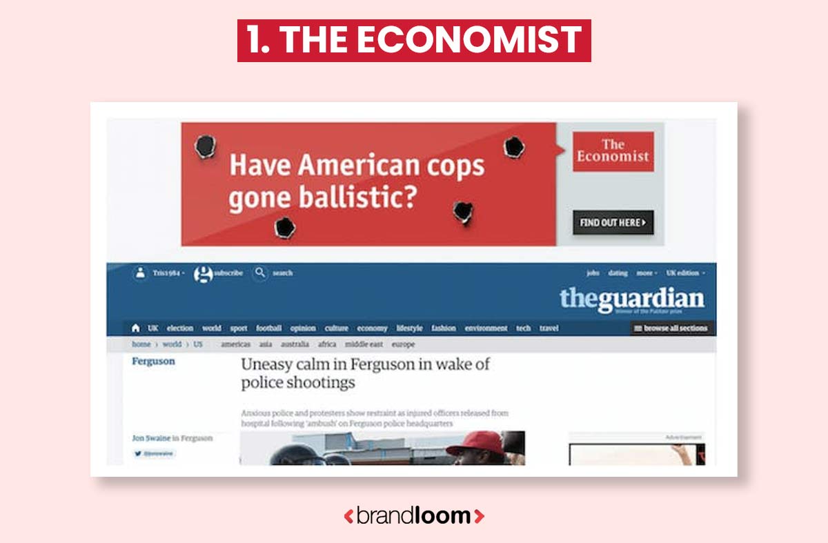 Programmatic Advertising Example - Economist