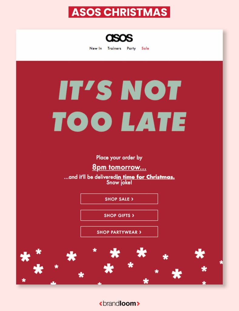 27 ASOS Christmas Last Minute Offer Newsletter - One of the Best Creative Email Newsletter Design Template Ideas