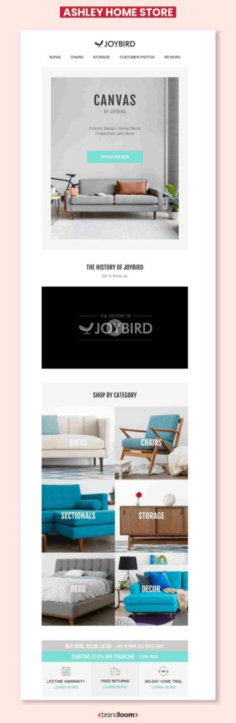 28 Ashley home store Furniture Newsletter - One of the Best Creative Email Newsletter Design Template Ideas