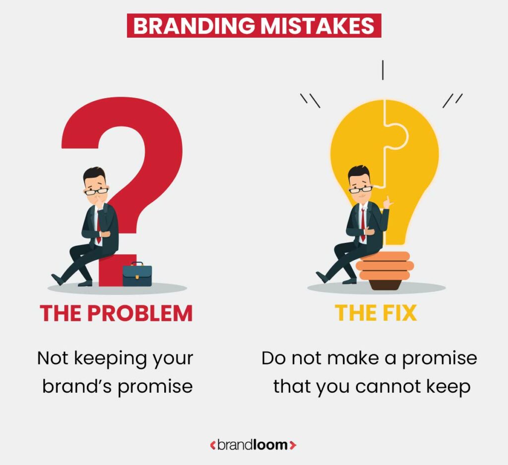 Not keeping your brand's promise