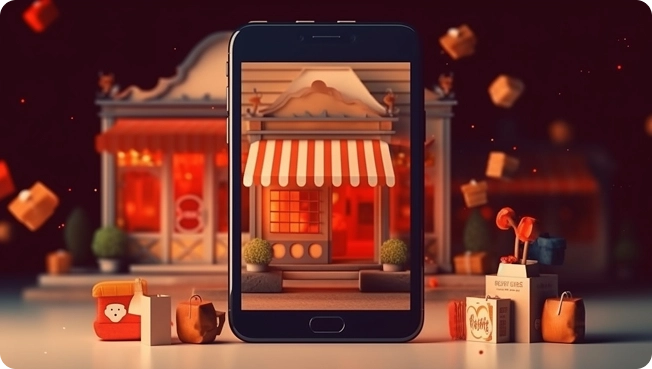 Creative representation of a local store gaining visibility through Google My Business optimization by BrandLoom, boosting calls, directions, and website visits Creative representation of a local store gaining visibility through Google My Business optimization by BrandLoom, boosting calls, directions, and website visits