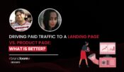 BrandLoom Insights discussion on driving paid traffic to a landing page versus a product page with expert opinions