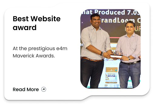 BrandLoom awarded Best Website Award at the prestigious e4m Maverick Awards