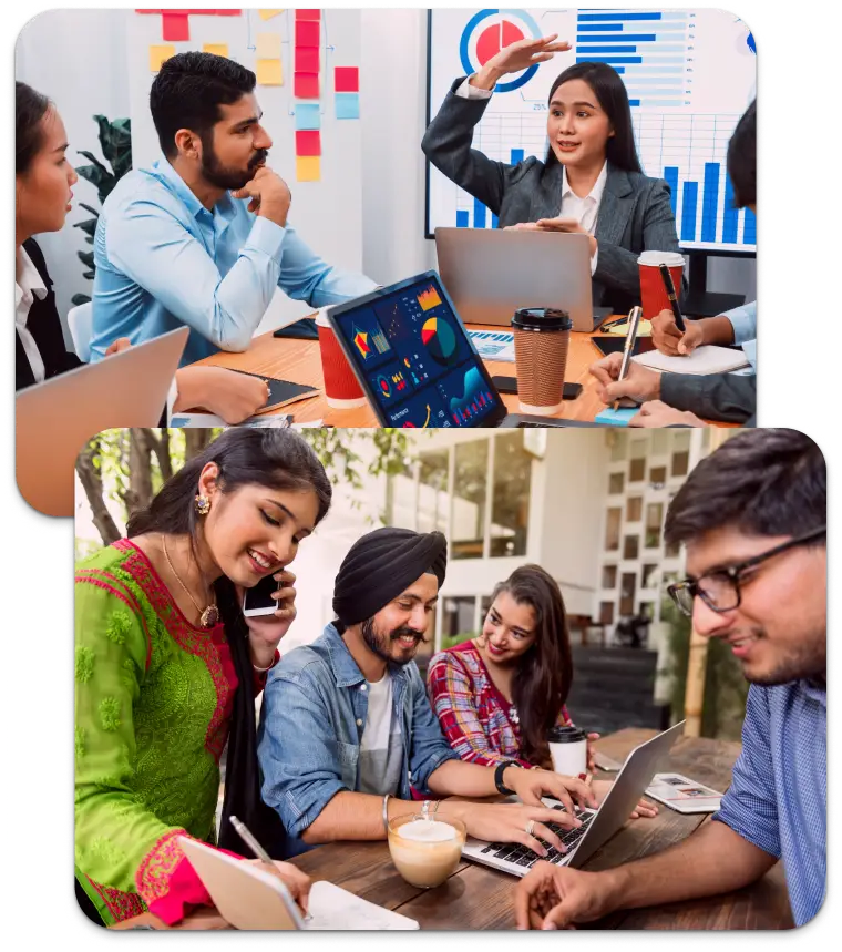 BrandLoom team collaborating on digital marketing strategies and ROI analysis – Best Digital Marketing Agency in India