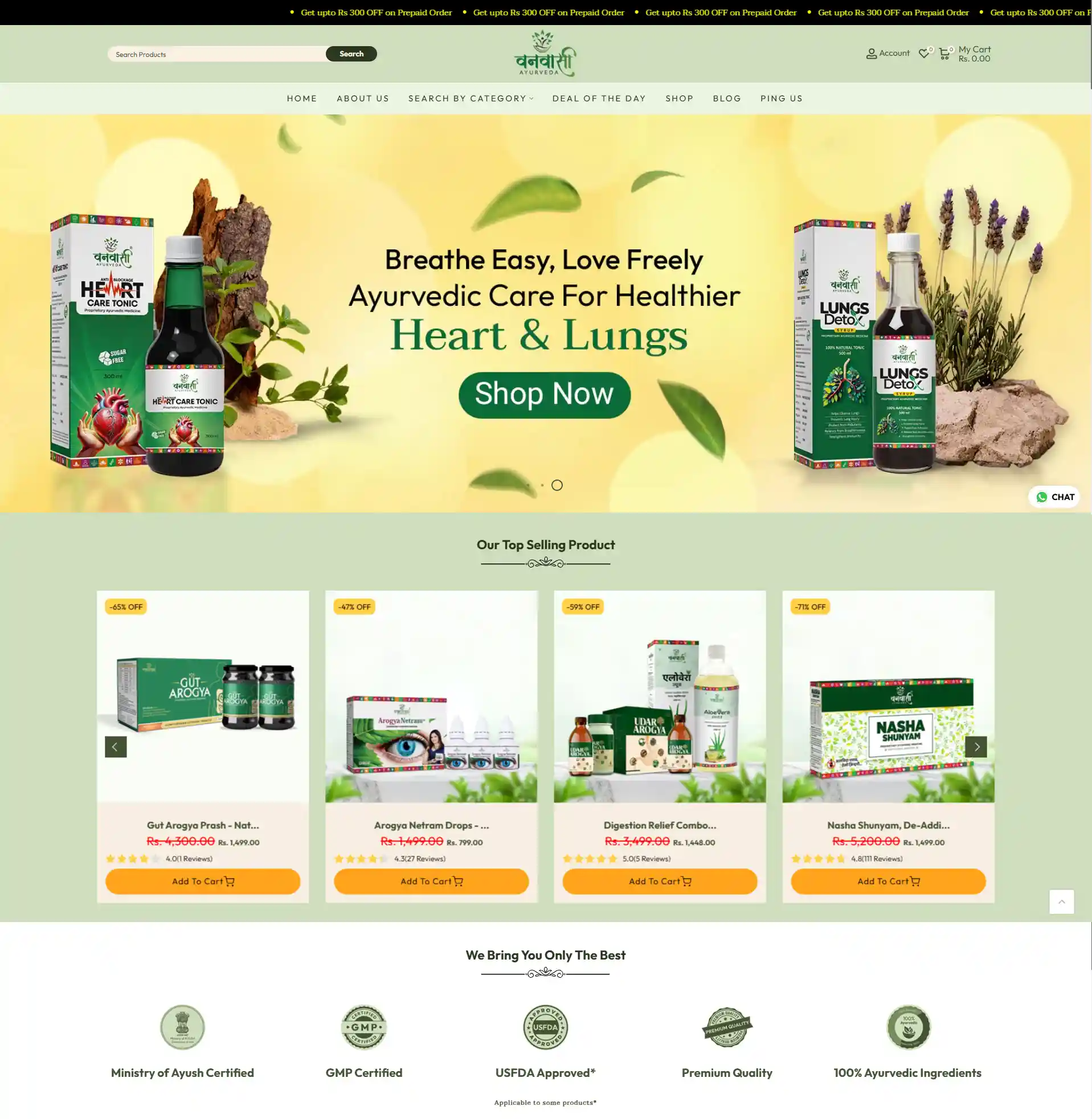 BrandLoom ecommerce design for Vanvasi, promoting ayurvedic wellness and healthcare products BrandLoom ecommerce design for Vanvasi, promoting ayurvedic wellness and healthcare products