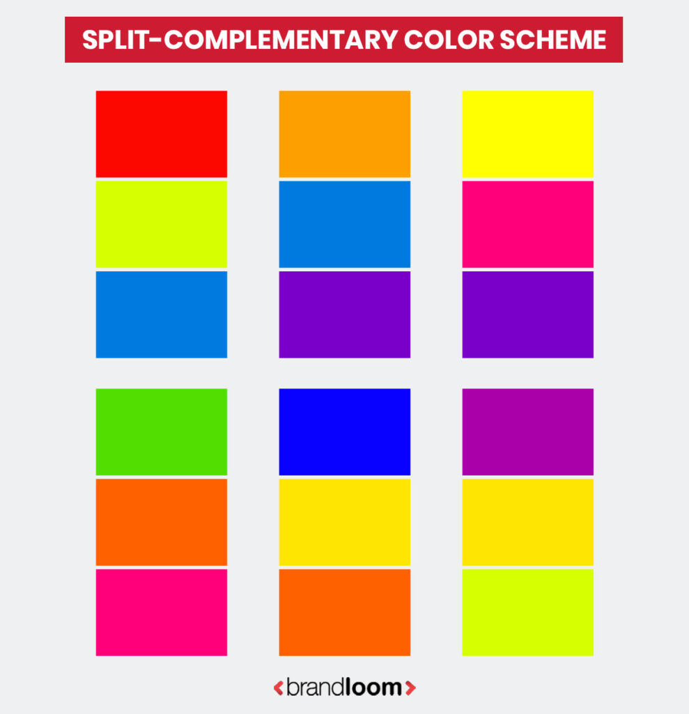 Split-complementary Color Scheme
