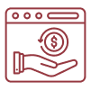 brandloom-maximize-roas-ad-budget-icon icon showing budget optimization for Meta ads to maximize ROAS and boost Enjee Footwear’s online sales
