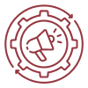 brandloom-meta-campaign-strategy-icon BrandLoom's strategy icon representing full-funnel Meta campaigns for Enjee Footwear, including discovery and retargeting ads