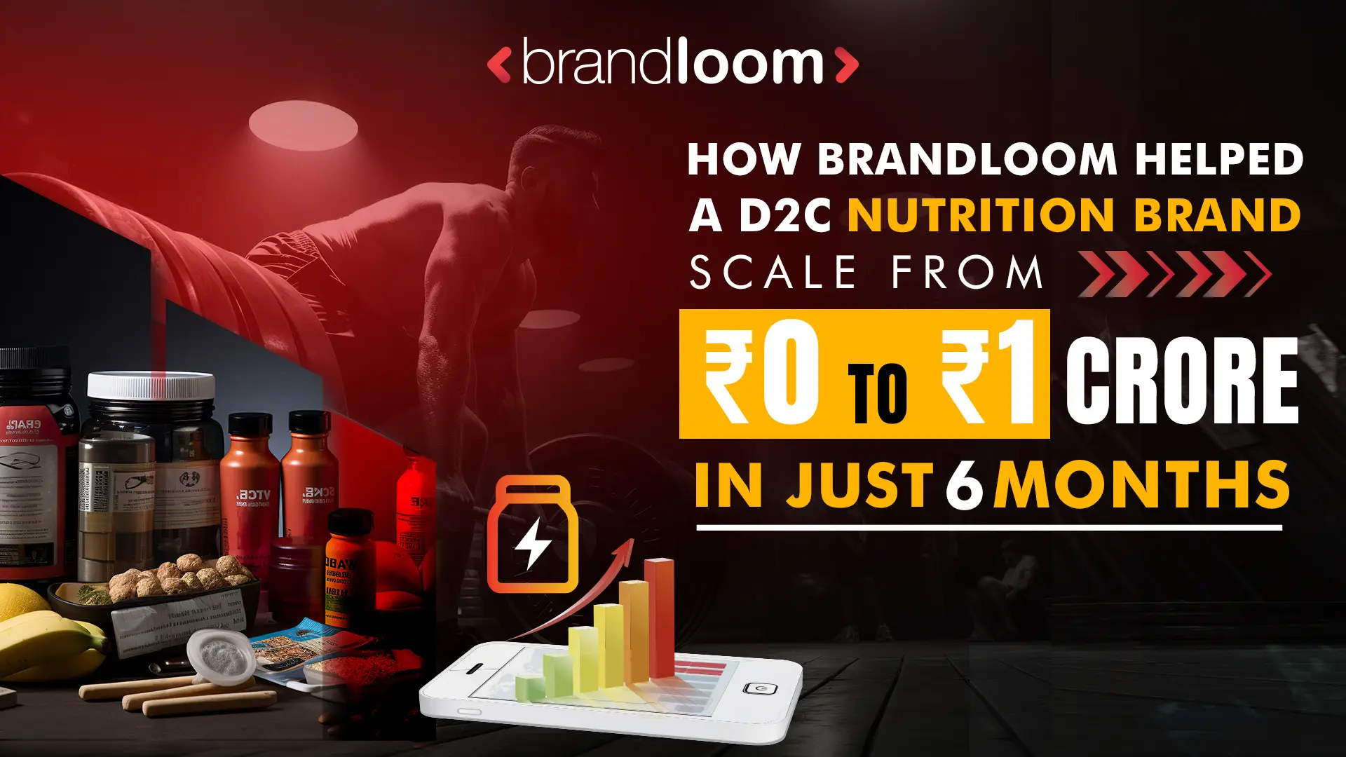 Brandloom helped a D2C nutrition brand scale from ₹0 to ₹1 crore in just 6 months with the power of digital marketing