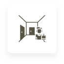 Icon showing a traditional office setup indicating outdated workspace