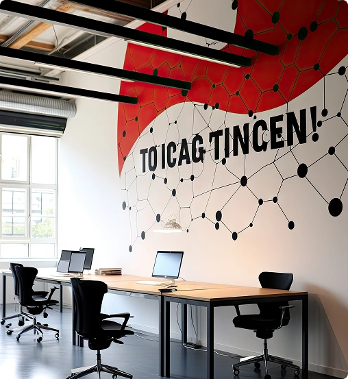 BrandLoom's transformation of Sriram Finance office into a modern workspace to reflect brand values, inspire pride, and attract next-gen talent