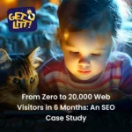 GetLitt SEO case study thumbnail showing a child reading, representing a growth from zero to 20,000 web visitors in six months