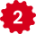 Red starburst icon with the number 2 in white.