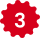Red starburst icon with the number 3 in white.