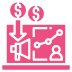 Icon showing rising advertising costs with downward ROI used by BrandLoom to depict the challenge. Icon showing rising advertising costs with downward ROI used by BrandLoom to depict the challenge.