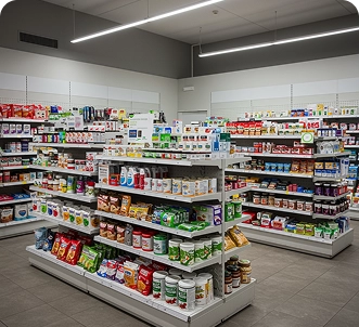 No Website Traffic Section Image Pharmacy aisle image used by BrandLoom to represent the “No Website Traffic, No Online Visibility” challenge for Beat My Sugar.