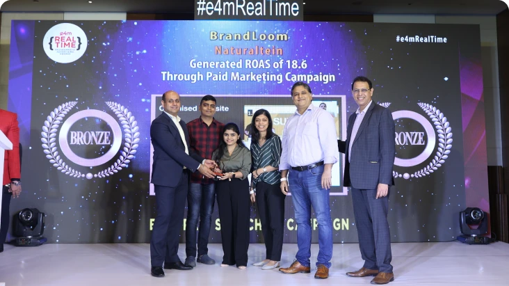 brandloom-best-paid-search-ad-campaign-e4m-realtime-awards BrandLoom winning Best Paid Search Ad Campaign at the e4m Real-Time Programmatic Advertising Awards