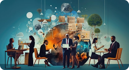 brandloom-career-communication-creative-concept Creative illustration showing BrandLoom’s improvements to employer brand messaging and communication.