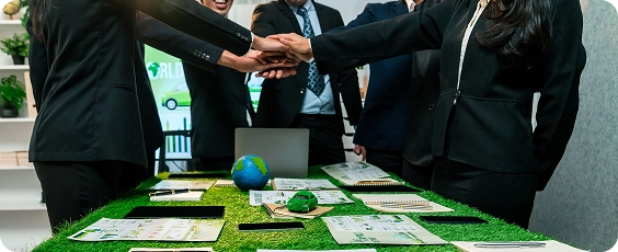 brandloom-evp-creation-team-workshop BrandLoom team collaborating to craft a strong EVP around growth, culture, and impact for the fintech employer.