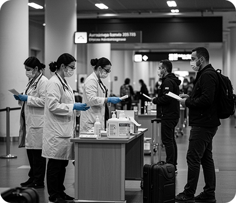 BrandLoom case study visual highlighting fit-to-fly COVID testing for departing travelers