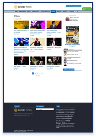 brandloom-rotary-news-videos-page-before-redesign BrandLoom case study showing Rotary News Videos and Audio page before redesign