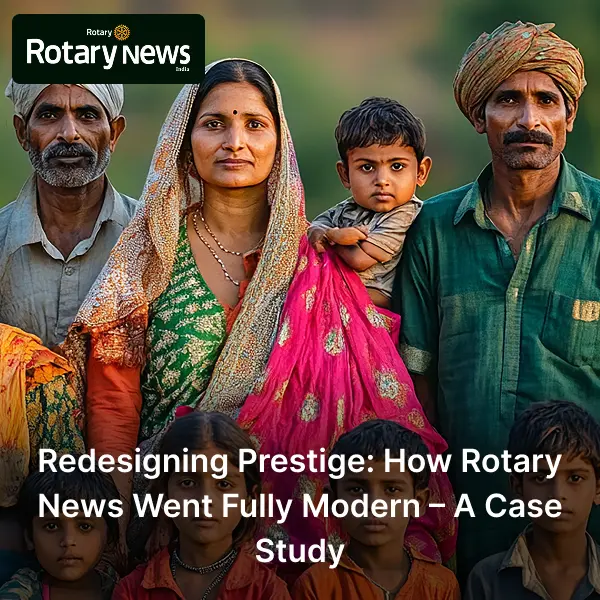 Cover image for BrandLoom’s case study on redesigning Rotary News into a modern digital news platform