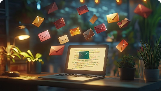 brandloom-first-email-campaign Email engagement visuals representing the first email marketing campaign executed by BrandLoom