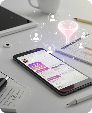 BrandLoom Instagram marketing service image highlighting consistent and scalable content production