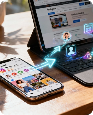BrandLoom Instagram marketing image showing website traffic growth that converts