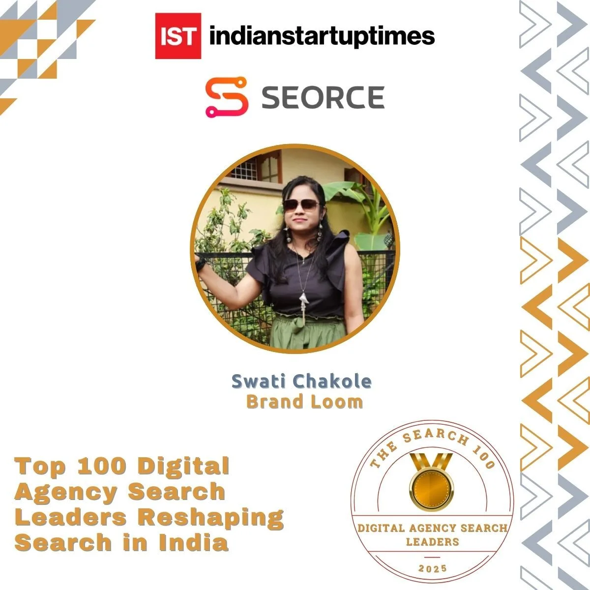 Swati Chakole of BrandLoom recognized by Indian Startup Times as one of the Top 100 Digital Agency Search Leaders Reshaping Search in India 2026 Swati Chakole of BrandLoom recognized by Indian Startup Times as one of the Top 100 Digital Agency Search Leaders Reshaping Search in India 2026