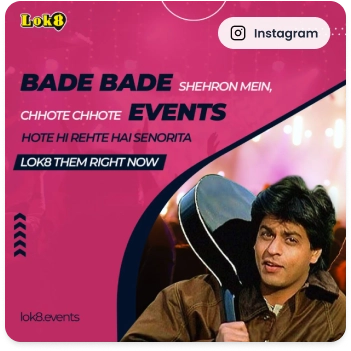 Instagram post promoting local events discovery on Lok8 app Instagram post promoting local events discovery on Lok8 app