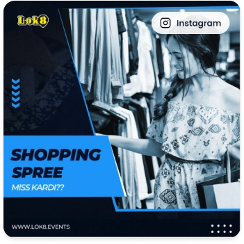 Instagram post promoting shopping and retail events using Lok8 app Instagram post promoting shopping and retail events using Lok8 app