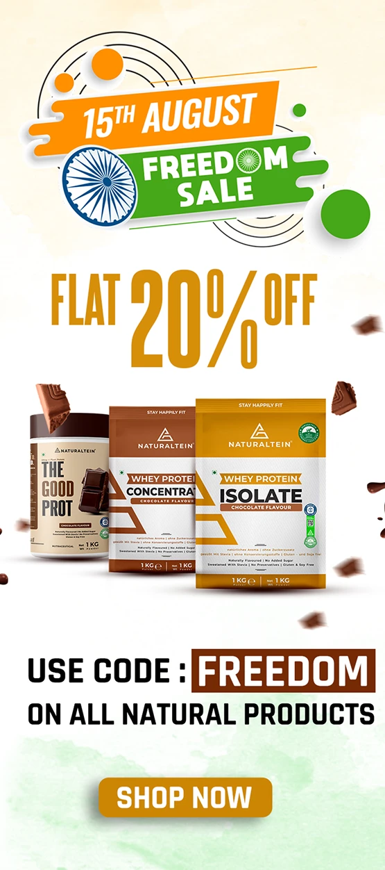 NATURALTEIN Independence Day email campaign creative offering 20 percent discount with freedom sale coupon NATURALTEIN Independence Day email campaign creative offering 20 percent discount with freedom sale coupon