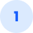 Step 1 icon in blue circle representing the first stage in BrandLoom process Step 1 icon in blue circle representing the first stage in BrandLoom process
