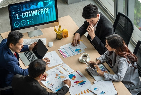 Professionals working across industries for Amazon marketing campaigns Professionals working across industries for Amazon marketing campaigns