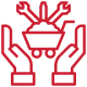 diverse-industries-served-icon Icon representing diverse industries served including D2C retail B2B healthcare and education