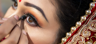 Close up bridal eye makeup for Instagram reels marketing campaign Close up bridal eye makeup for Instagram reels marketing campaign