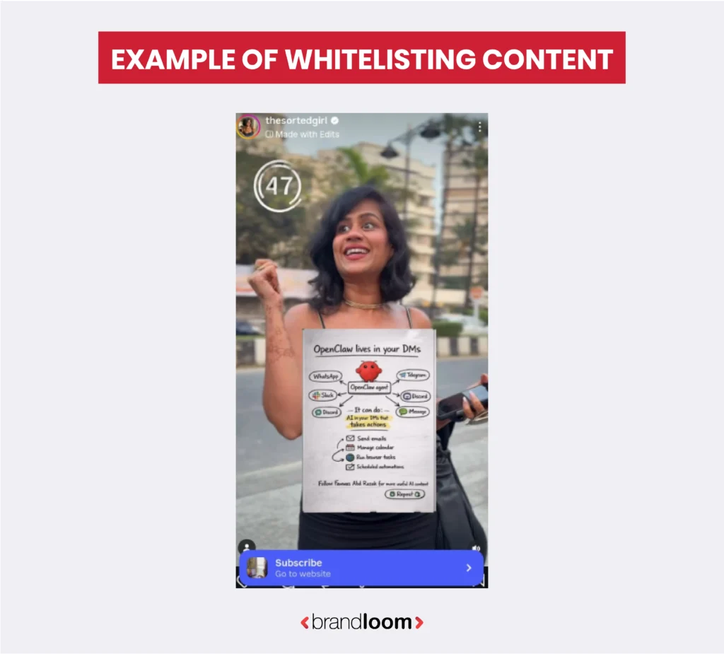 Example of Whitelisting Content