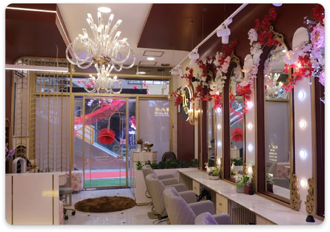 Interior view of Diya Sharma Hair and Studio bridal makeup salon Interior view of Diya Sharma Hair and Studio bridal makeup salon