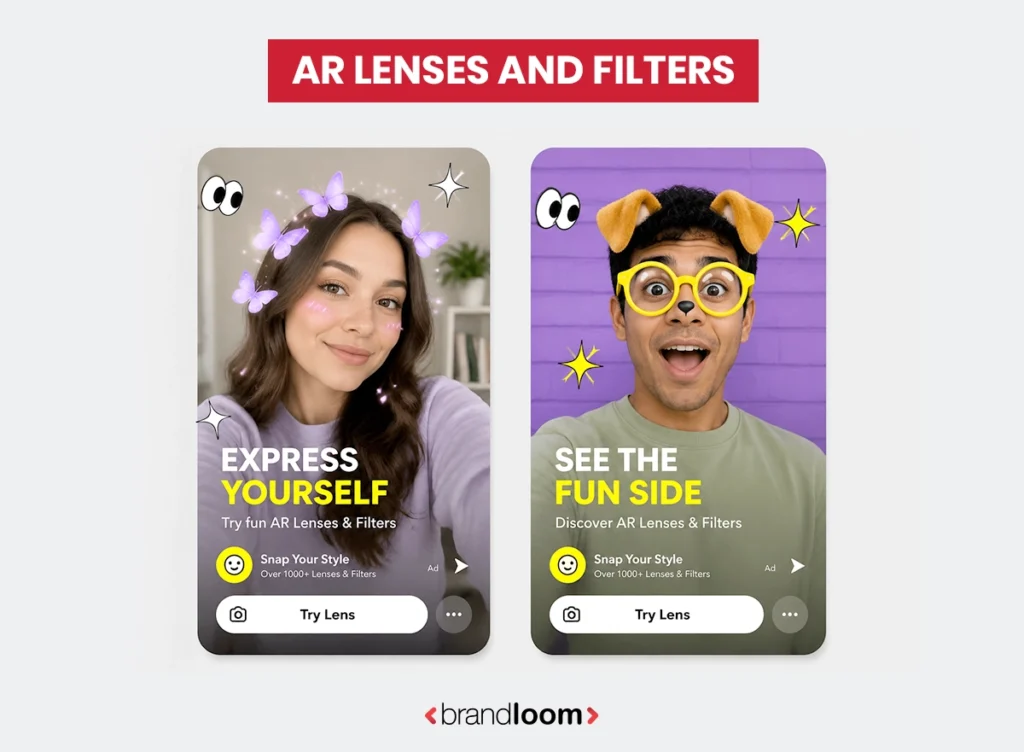 AR Lenses and Filter Ads
